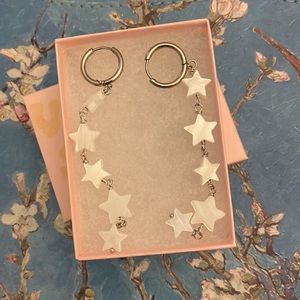 Pearl star earrings